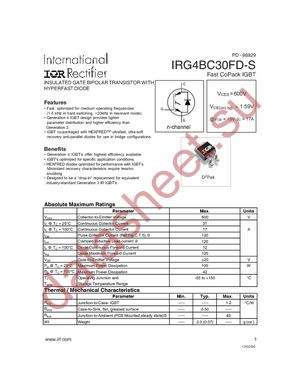 IRG4BC30FD-S datasheet  